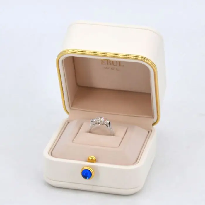 

Luxury earrings ring jewelry box set circle large capacity gem pull out folding customized jewelry packaging box