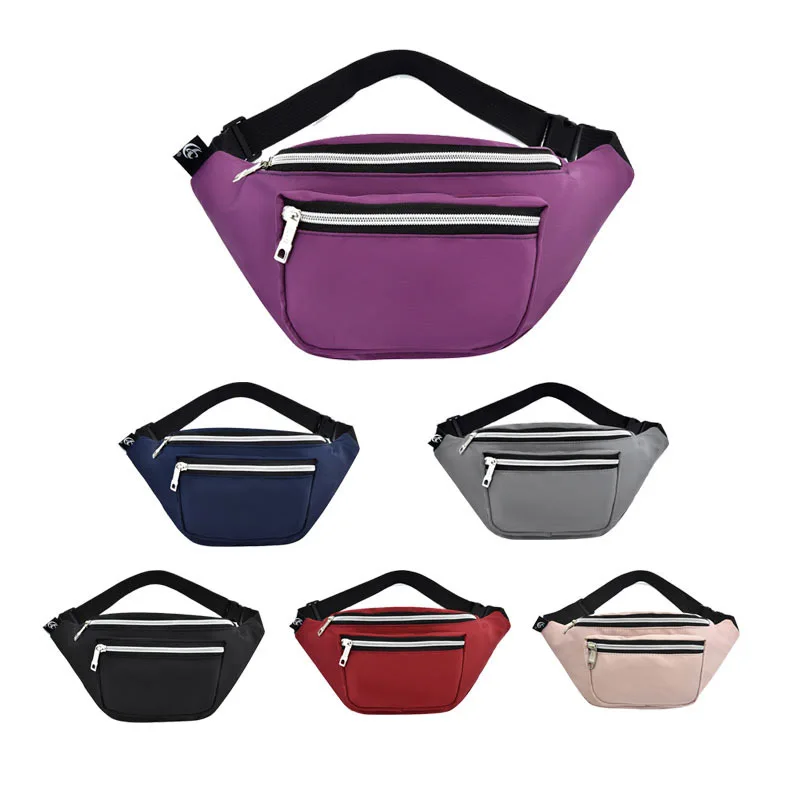 

Customized Wholesale Crossbody Lightweight Travel Running Smell Proof Fanny Pack Waist Bag, 6 colors