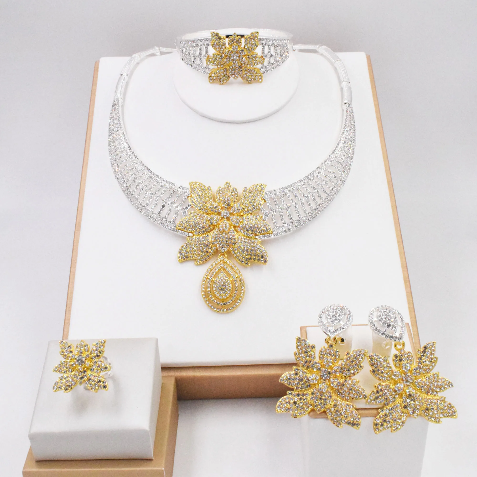 Brighter Dubai Gold Color Jewelry Set 