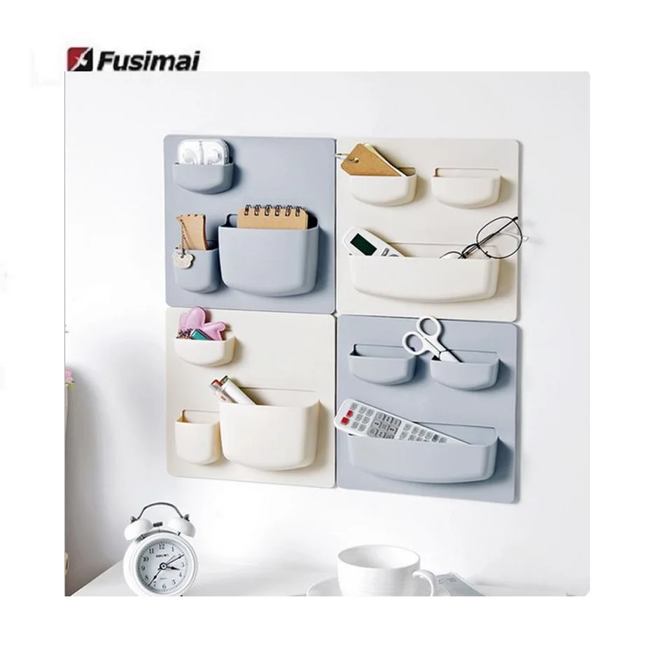 

Fusimai Adhesive Shelves Home Use Bathroom Storage Kitchen Shelving No-perforating Wall Hanging Rack