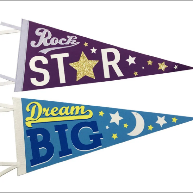 we can print logo on it felt pennant banner