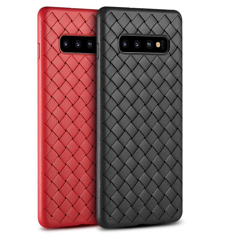 

Fashion luxury heat dissipation design weaving leather grain soft tpu phone back cover case for samsung galaxy j3 a5 a7 2016