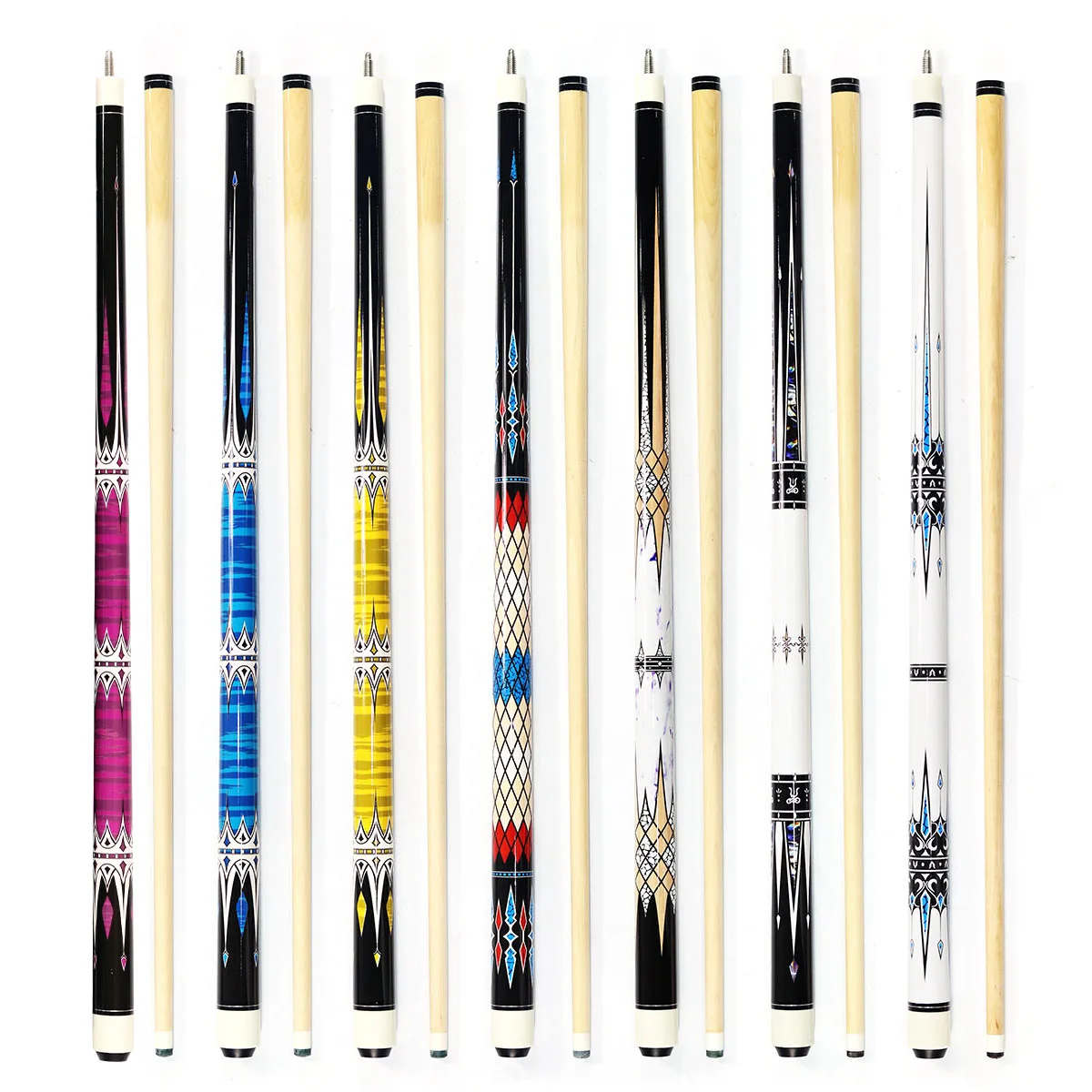 Popular Center Joint  Maple Wood Shaft Billiard Pool Game Training Club House Cue Stick on Sale