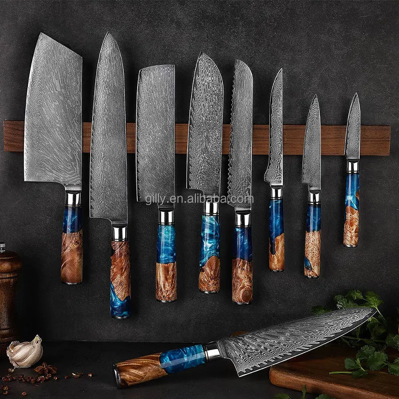 

new classic germany damascus knives set steak chef utility Japanese santoku carving bread paring boning butcher cleaver knife