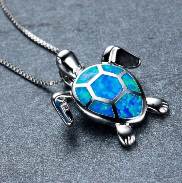 

Fashion Jewelry New Opal Tortoise Necklace Clavicle Chain Sweater Chain