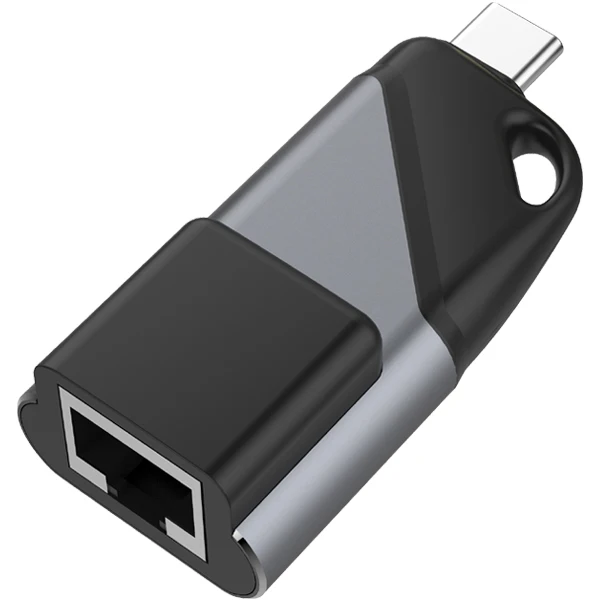 

Aluminum 10M/100M/1000M Network USB-C to RJ45 Gigabit Ethernet Adapter Type C to RJ45 Ethernet Lan Adapter, Black&space grey