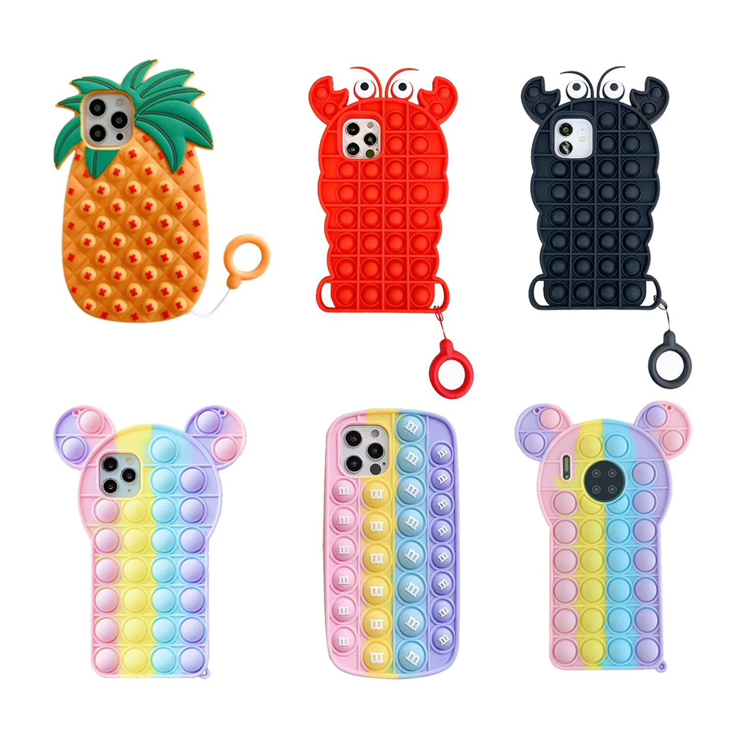 

Gemfits Wholesale Cute Cartoon Phone Protetcive Case Mobile Cell Phone Shell For Iphone 12 11 pro max, Multiple colors