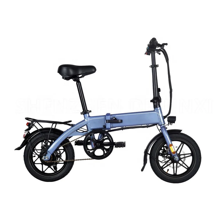 

OEM ODM 14inch Electric Folding Bike for Adults Kids Women Men Rear Carry Rack Front and Rear Mudguard, Black /green/white/purple