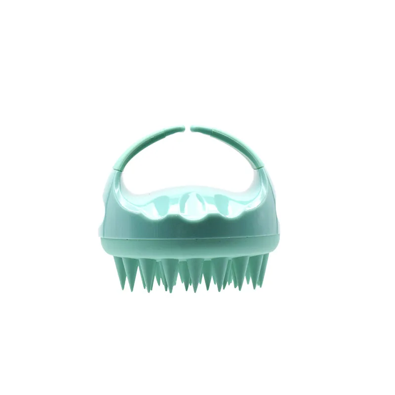 

Salon portable non-slip handle soft comfortable silicone+ABS black hair washing brush wash your hair and massage your scalp, Green
