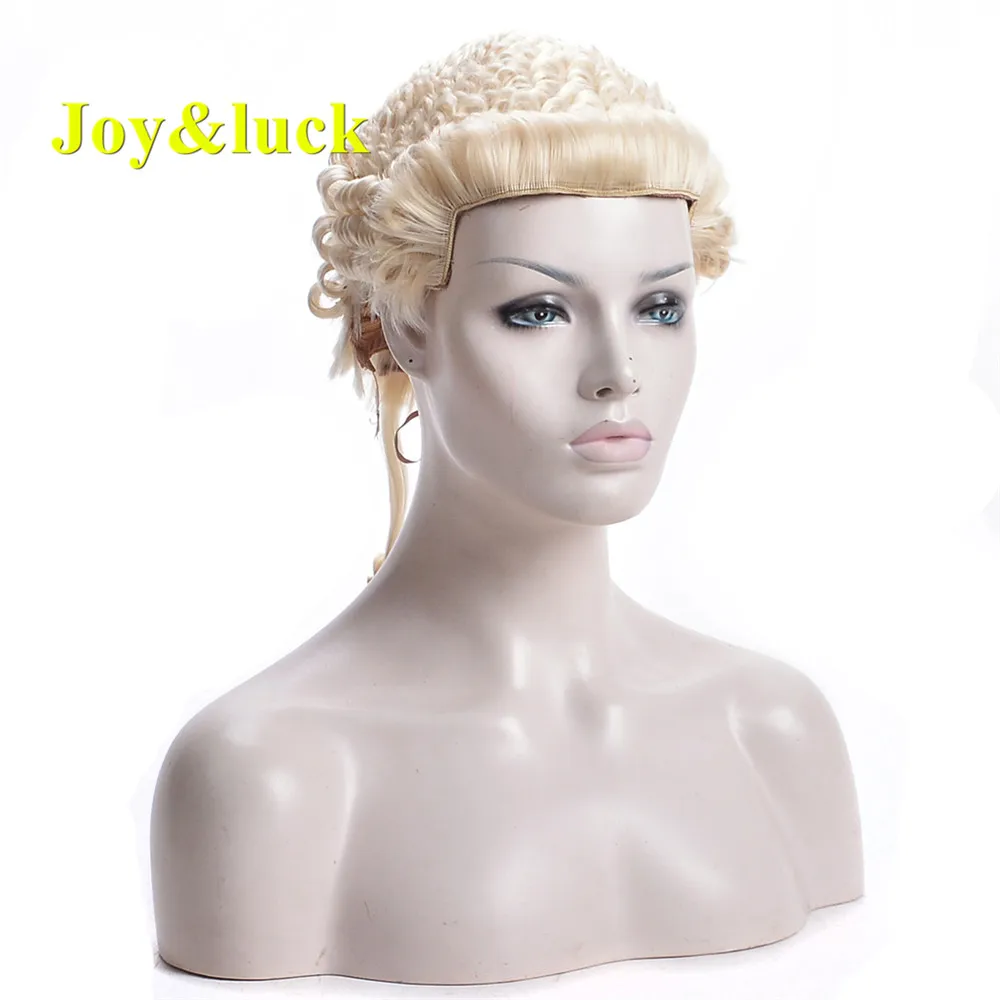 

Handmade Synthetic Court Judge Lawyer Wig Blonde Color Regular Curl for Men or Women Traditional British Classic Barrister Wigs