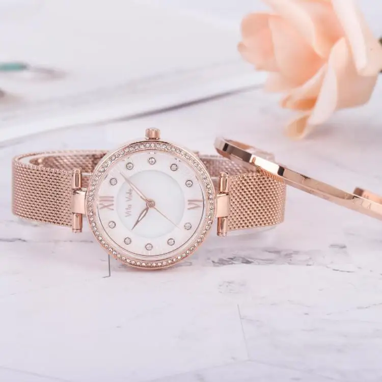 

Female wristwatch Japan quartz movement stainless steel mesh strap custom logo OEM ODM manufacturer watches producer, Customized colors