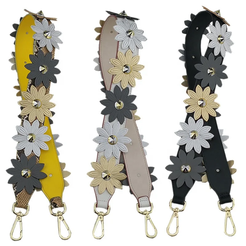 

Meetee B-S090 Flower Leather Bag Should Strap, Color