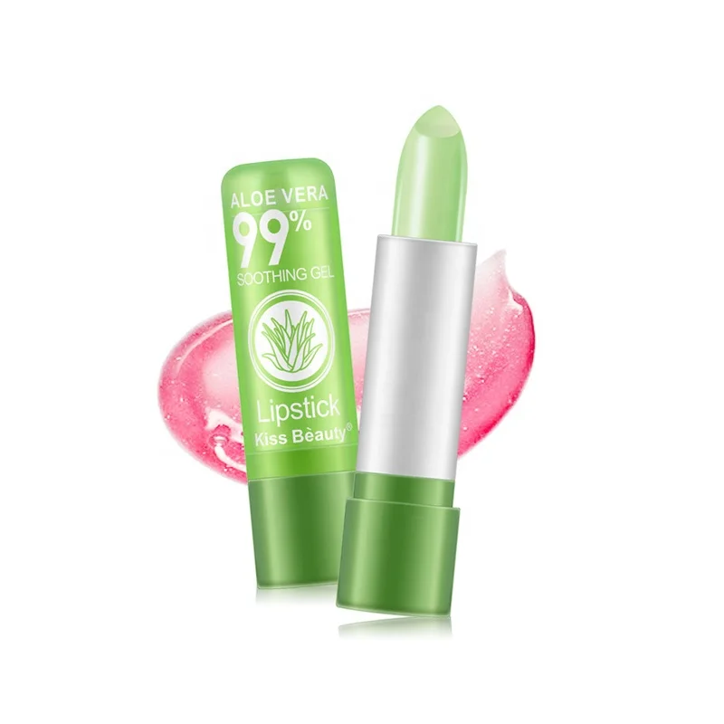 

Kiss Beauty Organic Lip Balm Private Label Aloe Vera Natural Color Changing Lipbalm Lips Balm, As picture