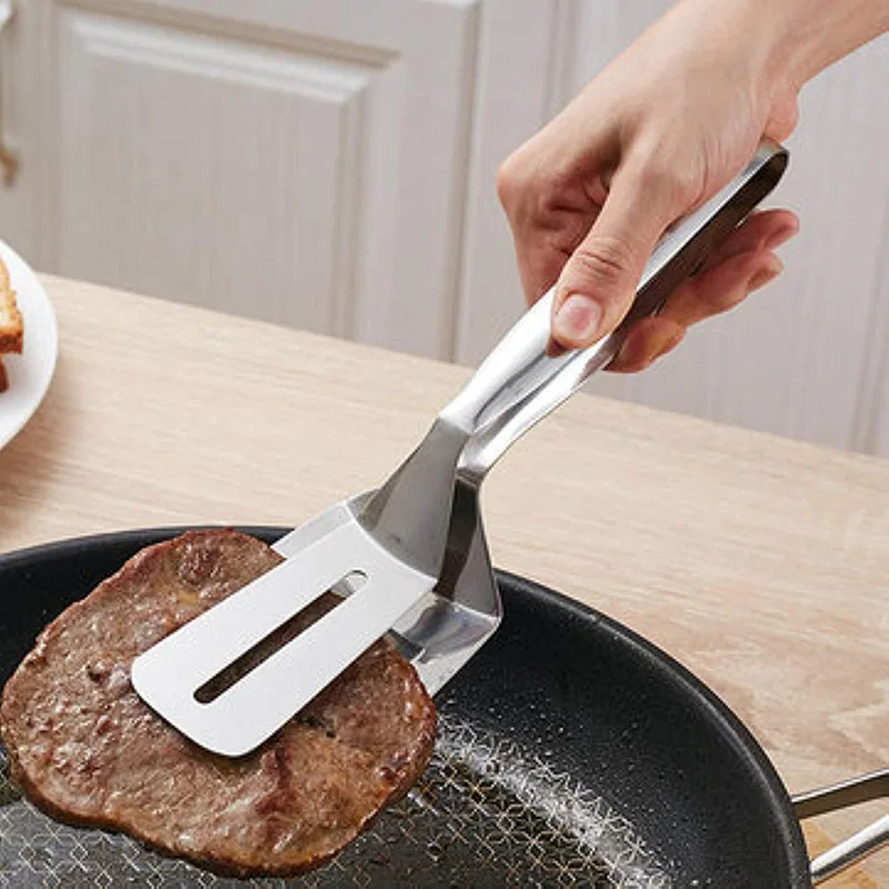 

BBQ Kitchen Accessories Roast Steak Fried Bread Egg Fried Fish Non-Stick Grill Pliers Stainless Steel Food Pliers Grill Clip, As photo