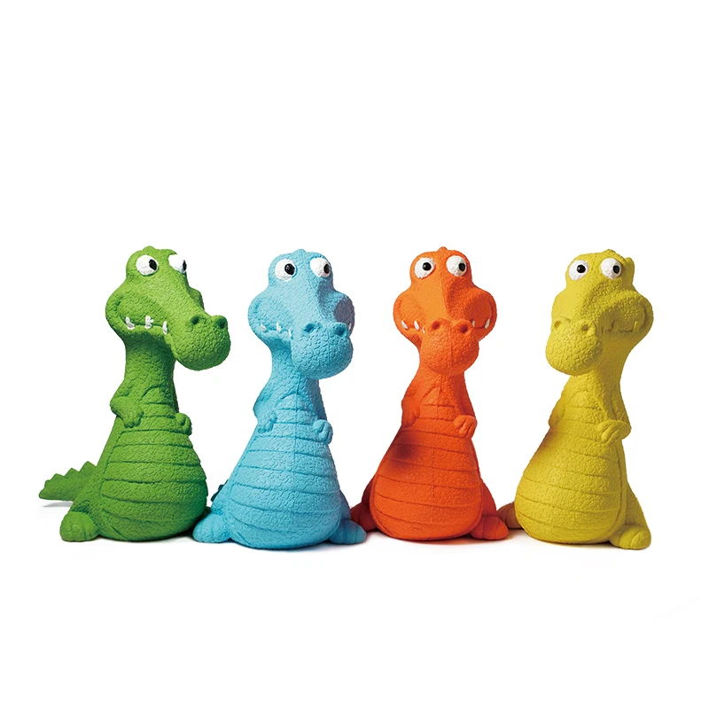 

Dinosaur Shape Rubber Interactive Chew Toy for Pet Dogs, Four colors