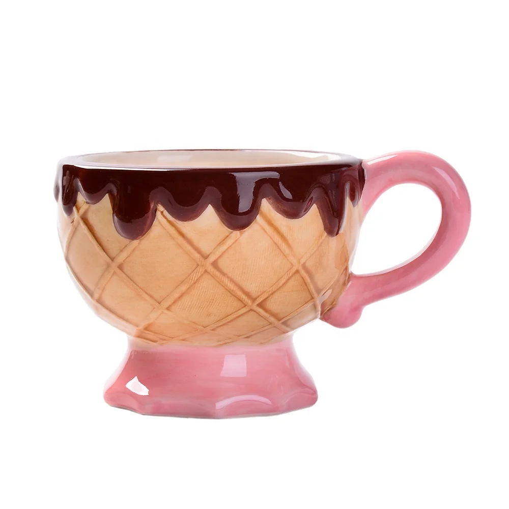 

Eco friendly factory export 3D cartoon animal creative design 101-200ml ceramic yogurt mousse milk mug cup, As detailed page