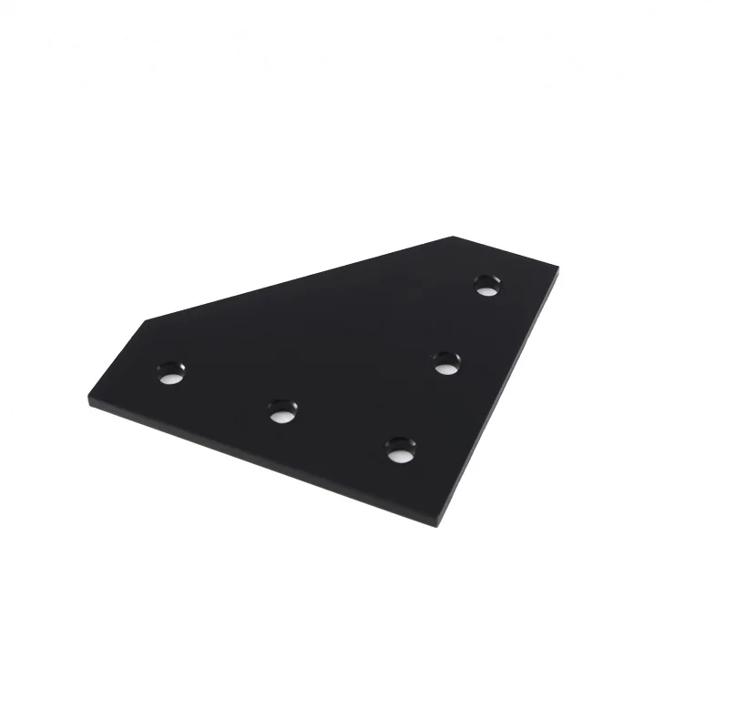 China Manufacturer 6061 5 Hole L Shape 90 Degree Aluminum Joining Plate 3030 Machine Connecting Part Industrial Fasteners 30*30