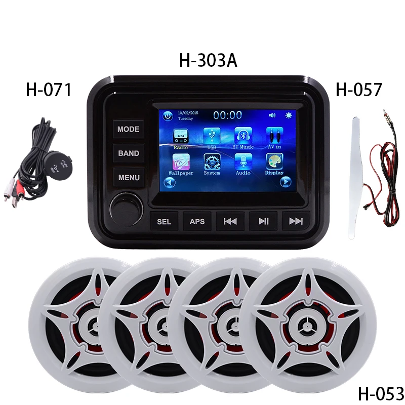 Hasda Marine Stereo System With 5" Tft Touch Screen High Performance