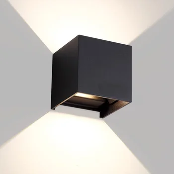 Modern cool white /warm white  LED Wall Light Up Down Cube Indoor  Sconce Lighting Lamp 6/10W