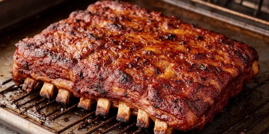 Ribs wrapped in foil with liquid