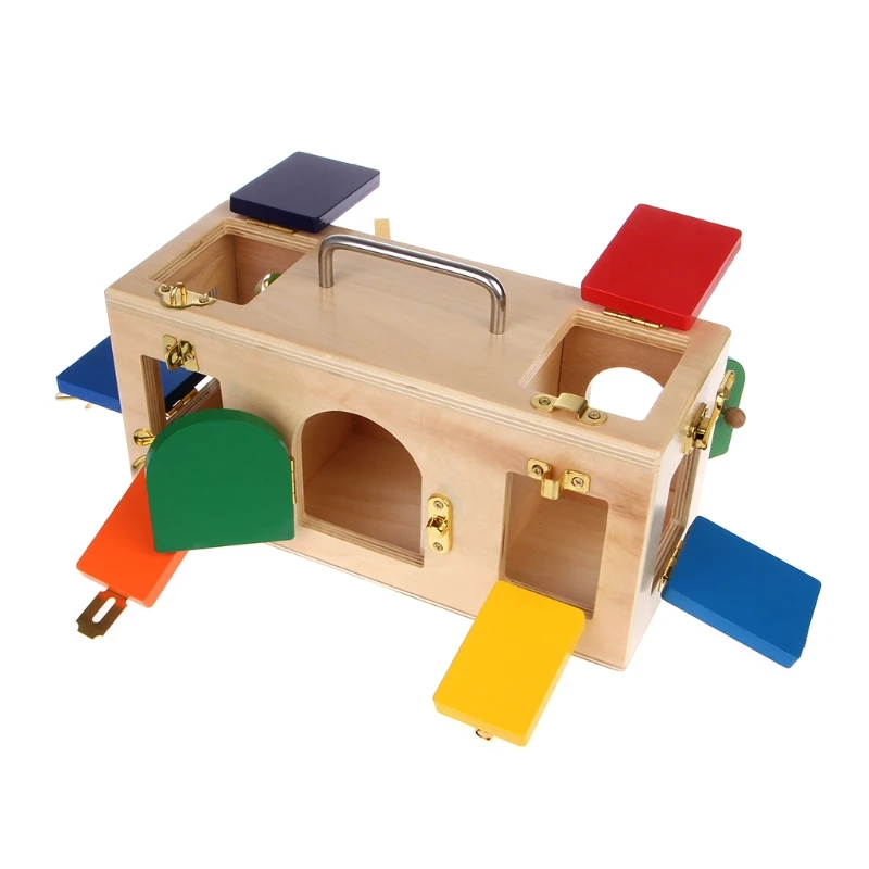 Sharp Perception Educational Practical Game Memory Toy Montessori Materials Wooden Lock Box Toy