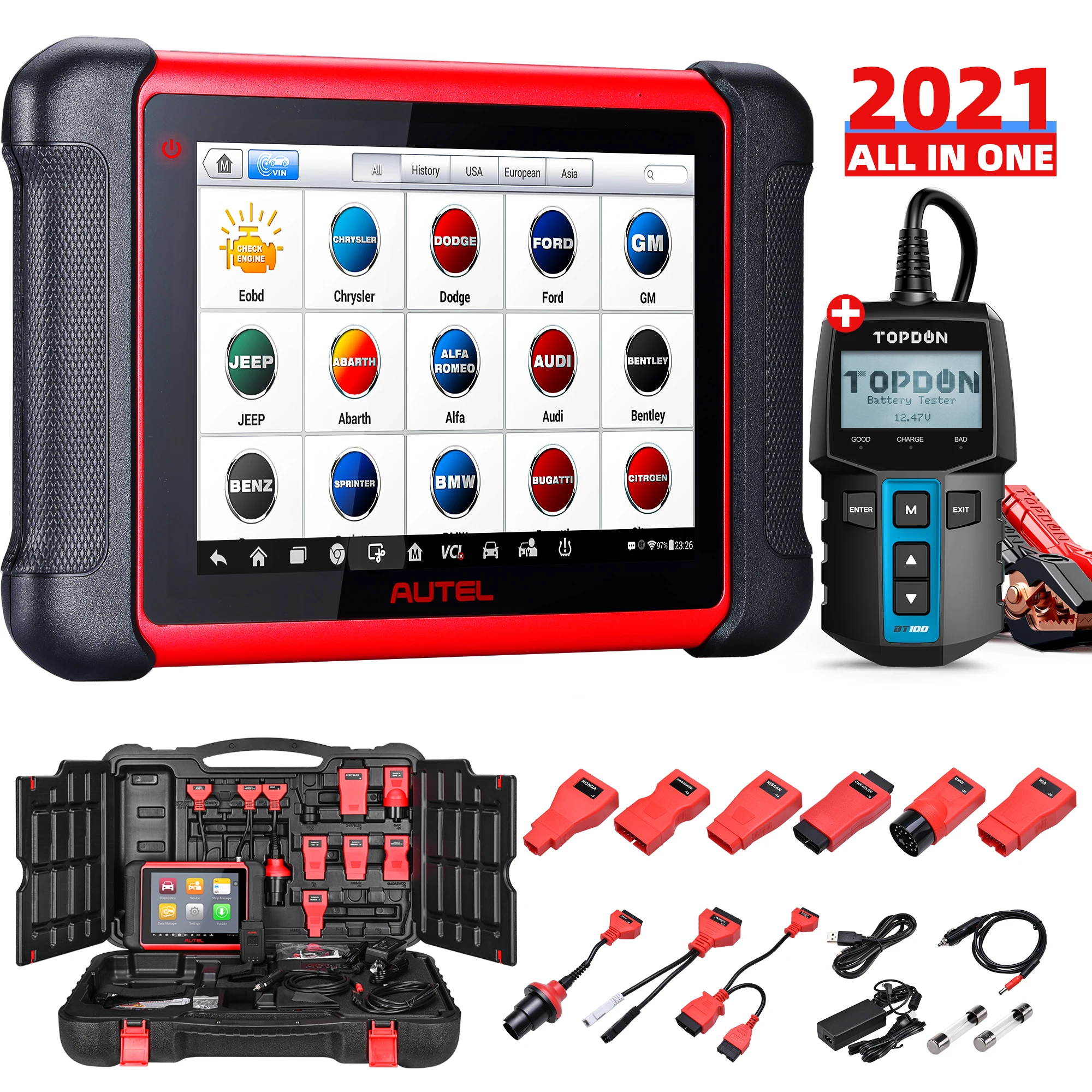 

2021 global automotive diagnostic tools scanner autel maxisys elite pro maxicom MK906bt multiple functions for car