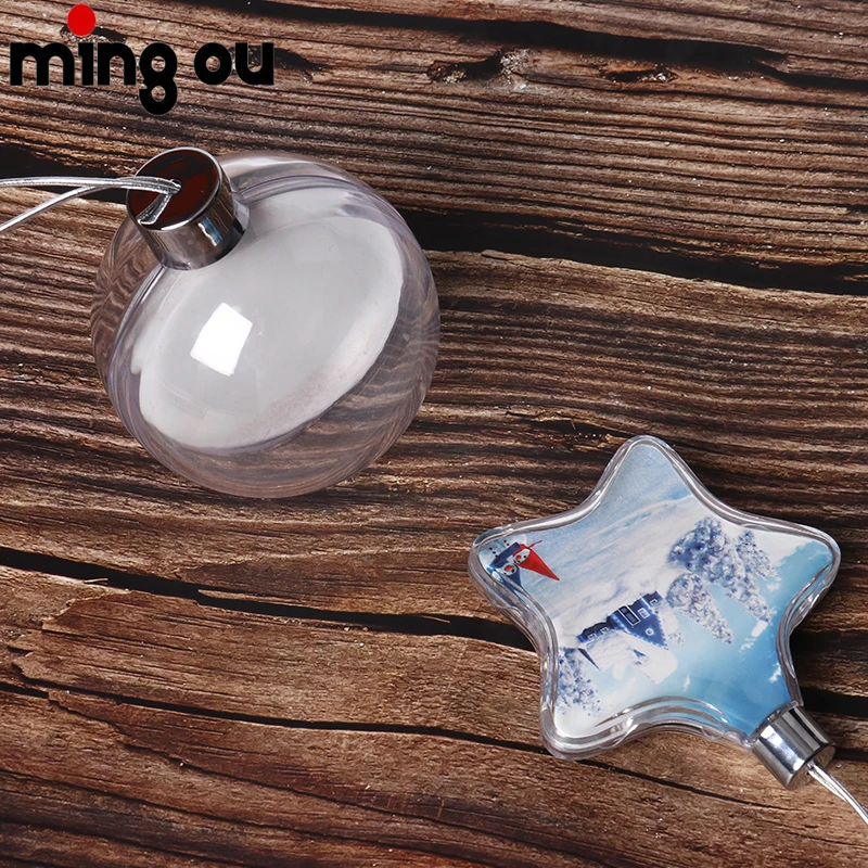 

2022 Round Ball Christmas Ornaments Sublimation Transparent Christmas Ball