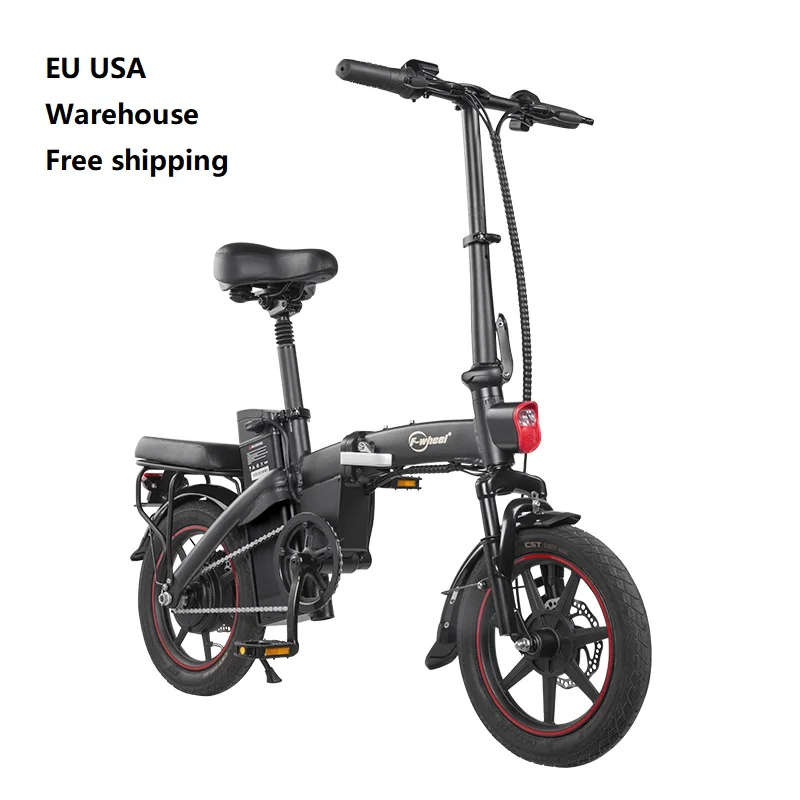 

Free shipping USA EU warehouse road e bike DYU A5 foldable takeout mountain city men electrical bicycle, Black/red/white
