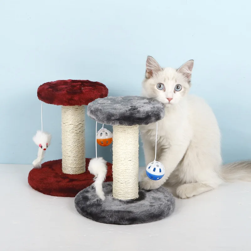 

Small rattan mat cat climbing frame Multifunctional cat grab board cat jumping platform catching column