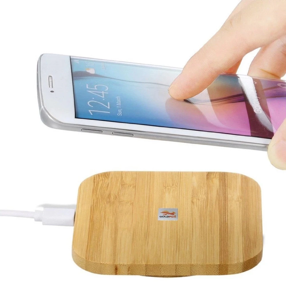 

New Arrival Qi Wireless Phone Charger Slim Wooden Pad For iPhone 12 Xiaomi Smart Phone Charger For Sam sung S8 S10 Plus Adapter