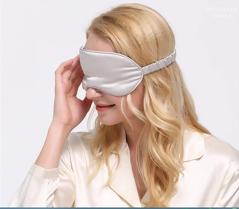 

High quality sleep mask care skin nice sleep eye shade blindfolds satin sleeping mulberry silk eye mask, As picture