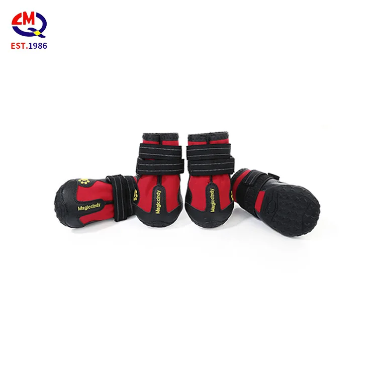 

Large Dog Shoes Winter Waterproof Shoes Reflective Dog Boots Comfortable Pet Shoes waterproof dog boots, Red, black