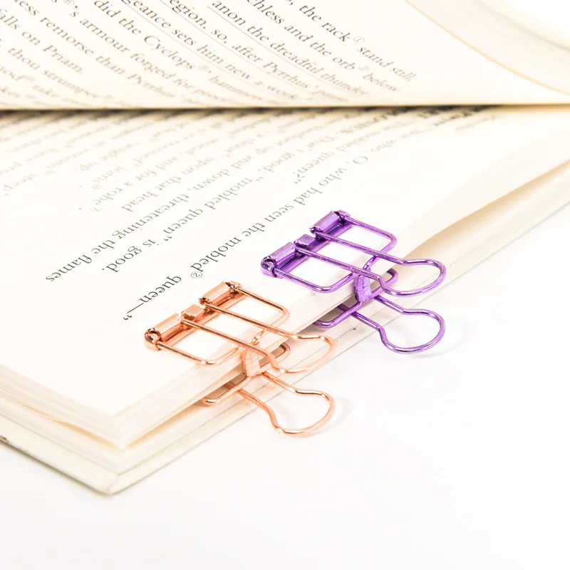 
High Quality Multi-color Different Size Promotion Custom Logo Metal Paper Binder Clip 