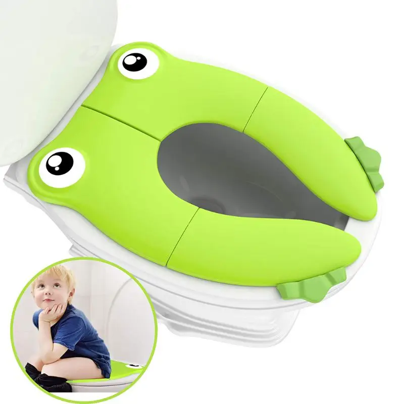 

Foldable Potty Toilet Training Seat Portable Travel Toddler Toilet Seat with Carry Bag Prevent Germs Spread, Green