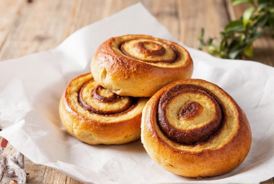 Properly wrapped cinnamon rolls ready for freezer storage