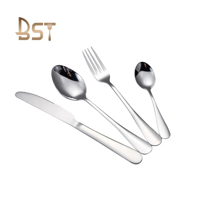 

Wholesale Hot sale Stainless Steel Silverware Couteau et Camping Fourchette Set, Silver,gold