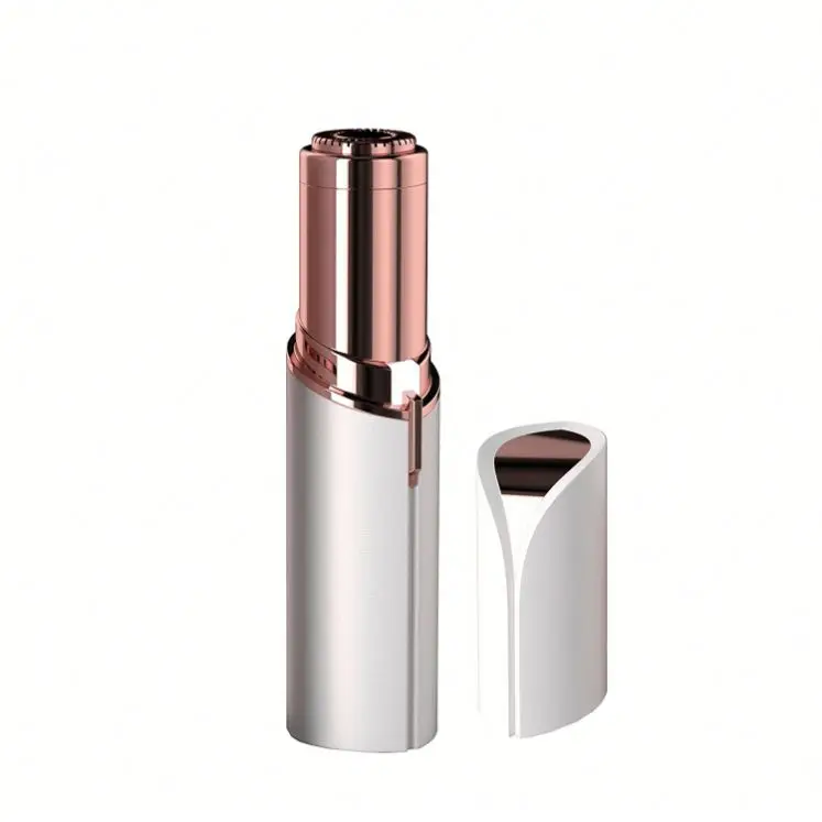 

Private Label customized Shaver Blade Tool Electric Mini Hair Remover Eyebrow Razor, Rose gold/white color