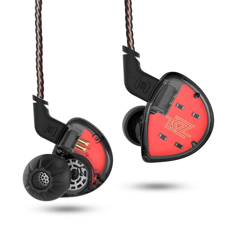 

2019 KZ ES4 In Ear Headphones 1DD+1BA HiFi Monitor Sport Earbuds Comfort Wearing Wired Earphones with 2 Pin Detachable Cable, Black,green,cyan