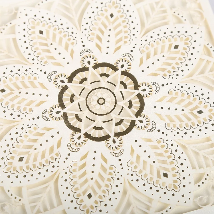 
laser cut retirement / square wedding invitation cards 