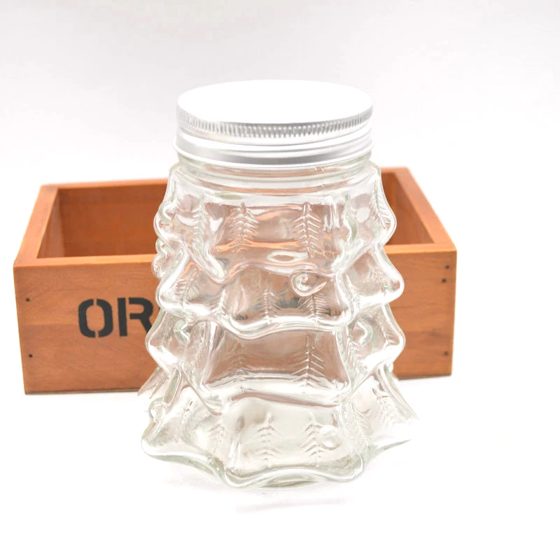 

clear christmas trees shaped mason jar without handles