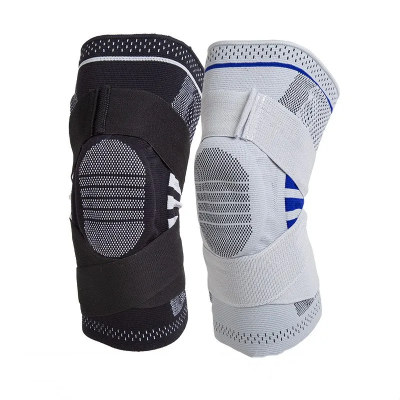 

Customized Breathable Elastic Nylon Sport Knee Sleeve knee pads Guard, Black&light grey