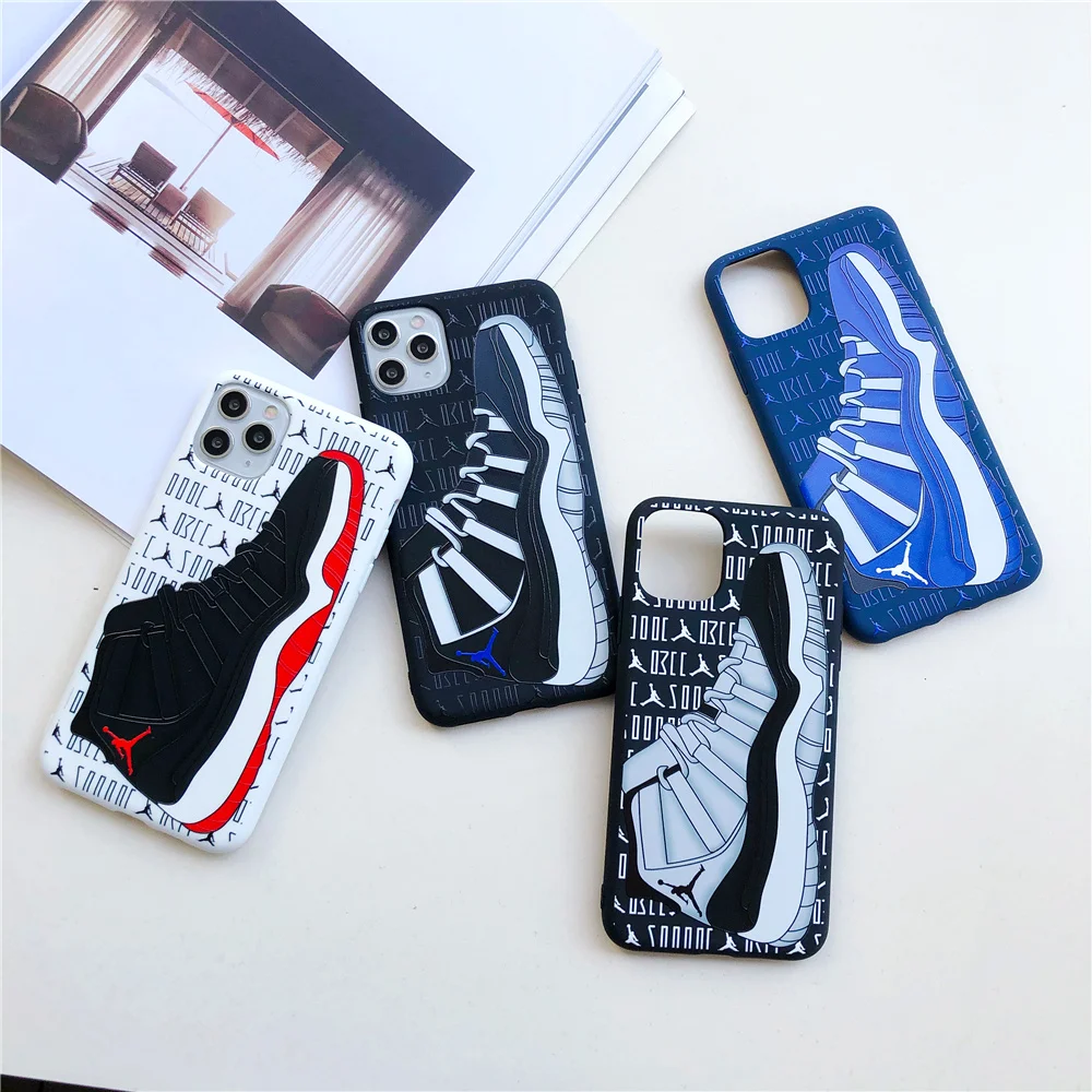 

2021 Fashion Sports NBA Jordan Brand Street Tide Soft Tpu mobile Phone Case for iPhone 12 11 PRO MAX 12 mini, Multi colors