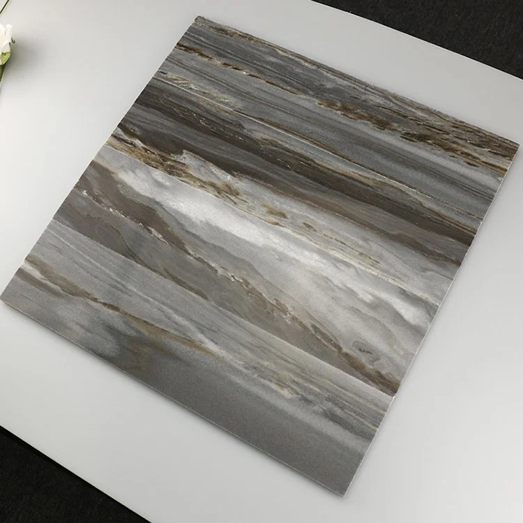 High quality Elegance Polishing Grays mixed Gold Square Marble Mosaic Floor