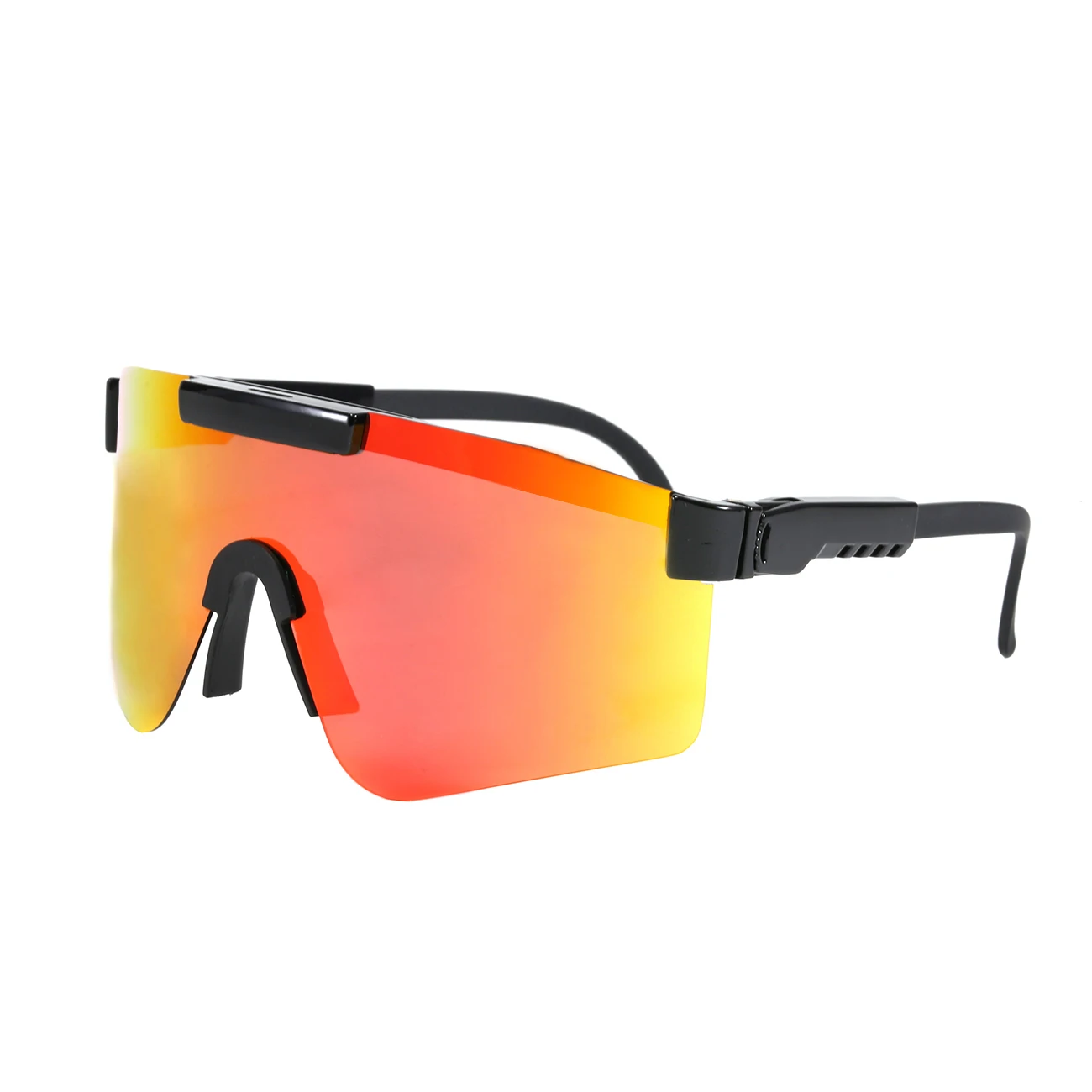 

Pits Vipers Custom Sunglasses TR90 Frame Mirrored Lens For Men Women Windproof Cycling Sport Polarized Sunglasses
