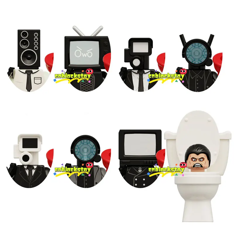 

Famous Game Skibidi Toilet Speaker TV People Monitor Toilet Man Mini Bricks Building Block Figure Kids Collect Toy KDL818
