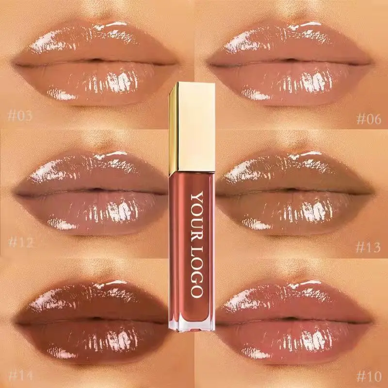 

47 colors high pigment vegan nude shimmer lip gloss private label lip makeup