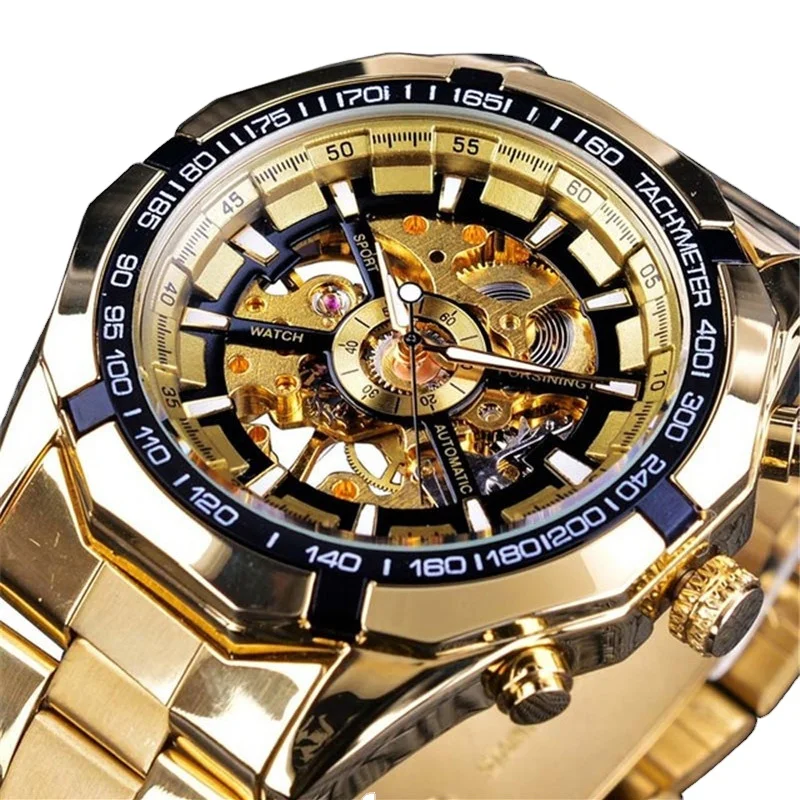 

WINNER Mens Watch Casual Tourbillon Automatic Mechanical Watch Fashion Military Watches Wrist Relogio Masculino