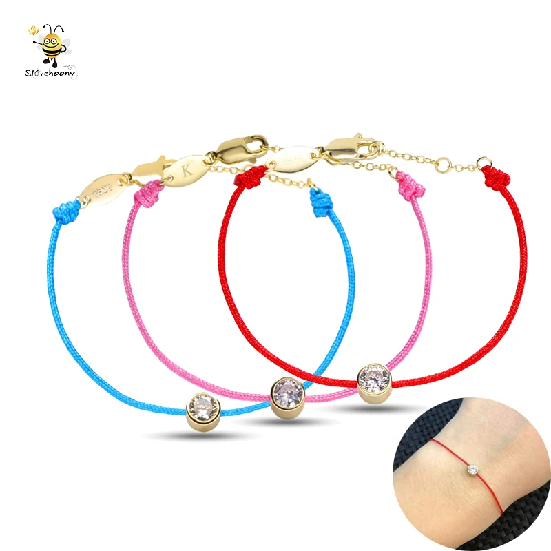 

Top Selling Fine Jewelry 925 Sterling Silver Round Crystal Ball Charm Dijes Colorful Rope Chain Bracelets For Women 2021, Silver/ rose gold/gold
