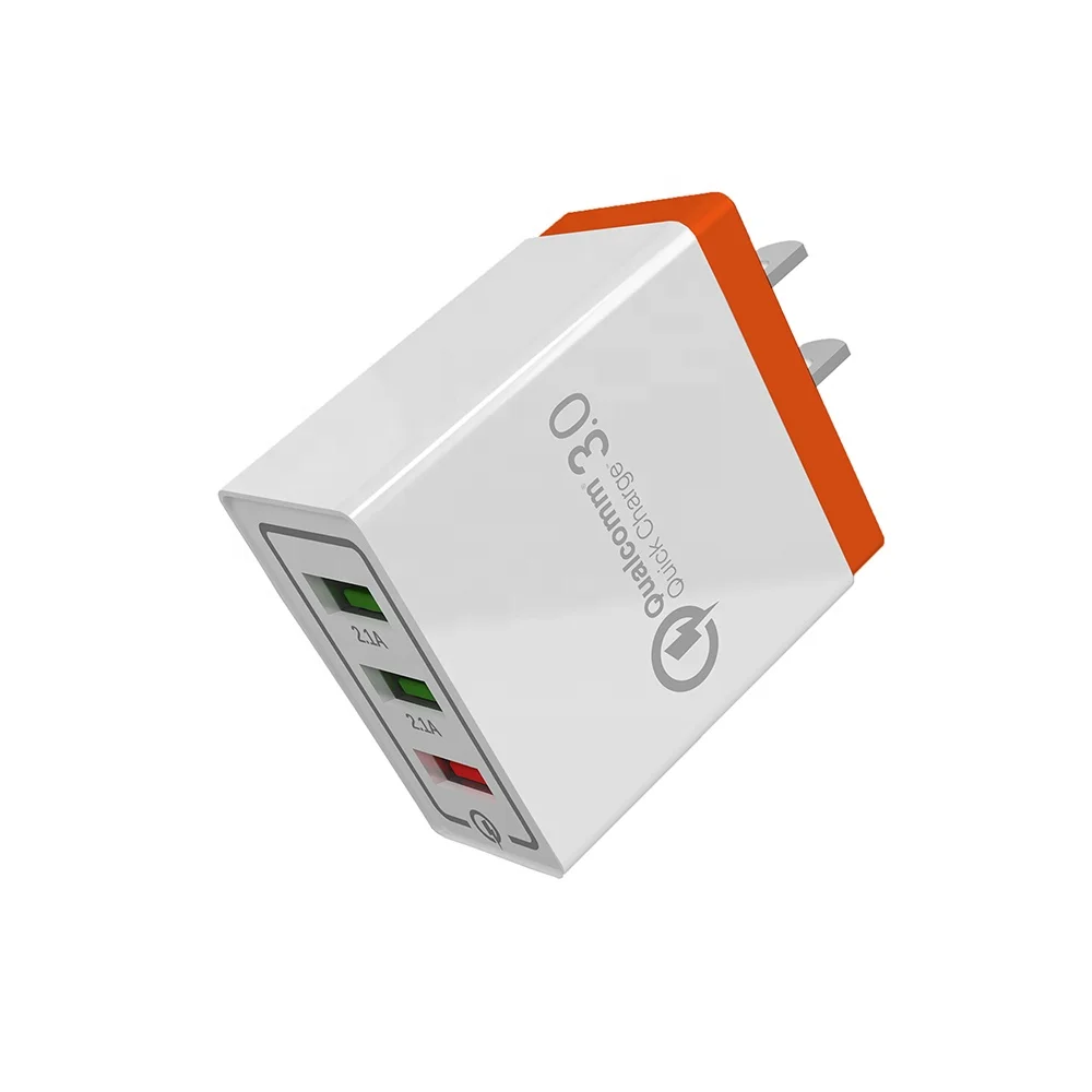 
3-Port USB Fast Wall Charger AC Power Adapter US Plug for Samsung iPhone 
