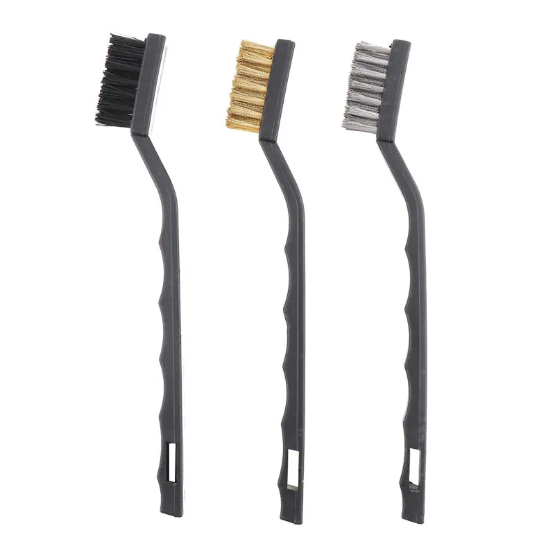 

Wire Toothbrush Mini Stainless Steel Rust Brush Brass Cleaning Polishing Detail Metal Brush Cleaning Tool